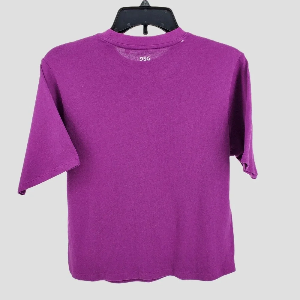 DSG Girls Medium New York Graphic 100% Cotton Tee Shirt Vibrant Violet Purple‎